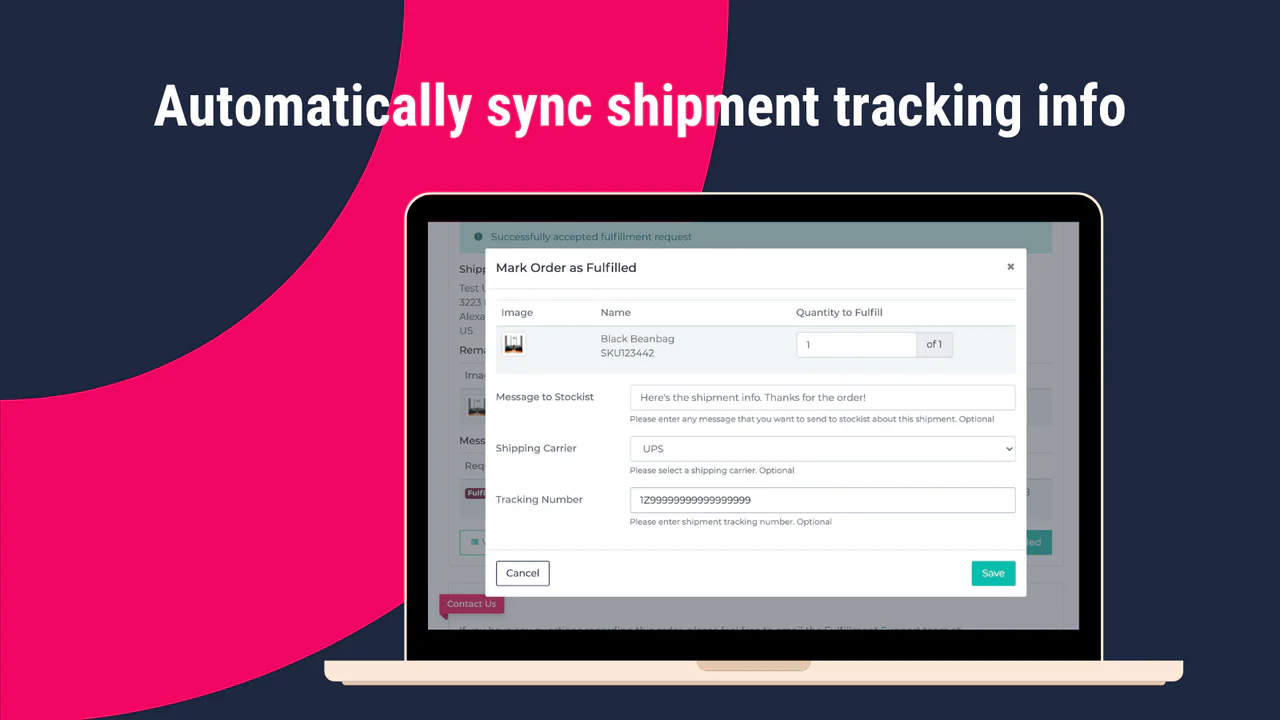 Automatisk synk forsendelses tracking info