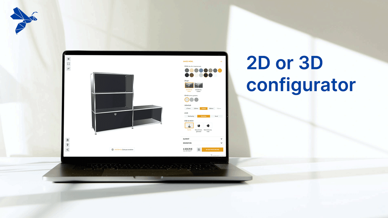 Create 2D and 3D configurators