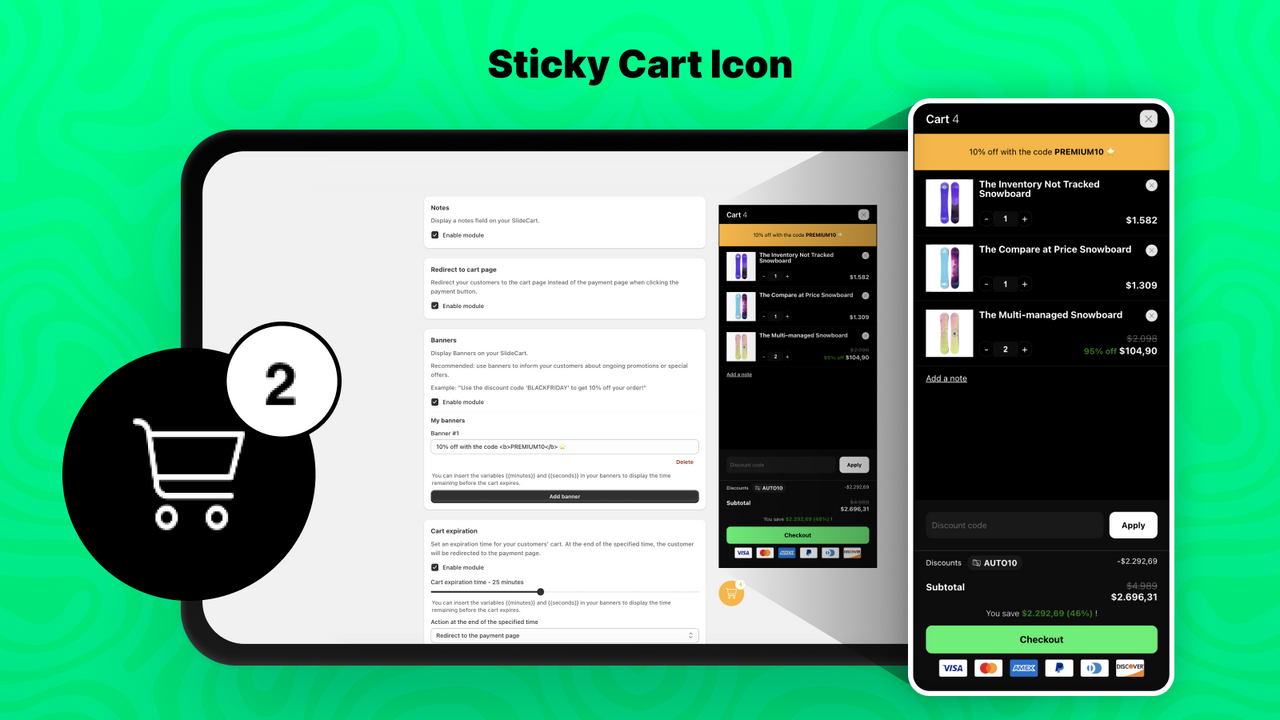 Sticky Cart Ikon