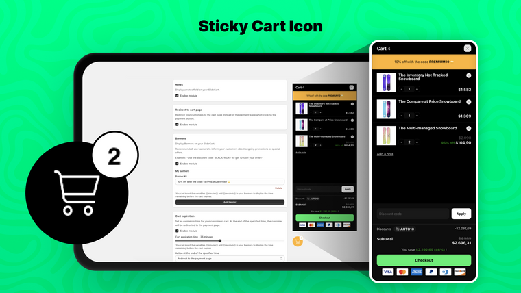 Slide Carty ‑ Upsell & Gift Screenshot