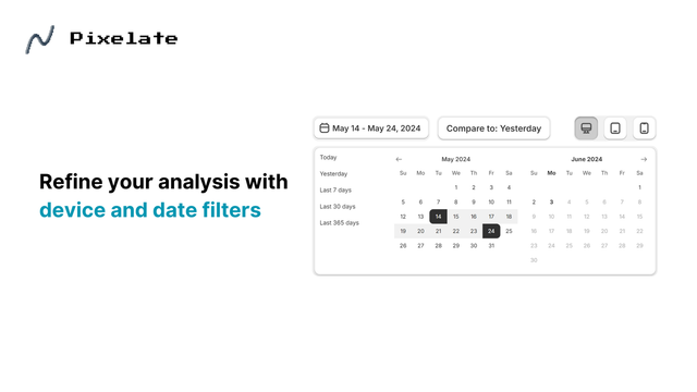 Options de filtrage par appareil et date pour une analyse des données affinée