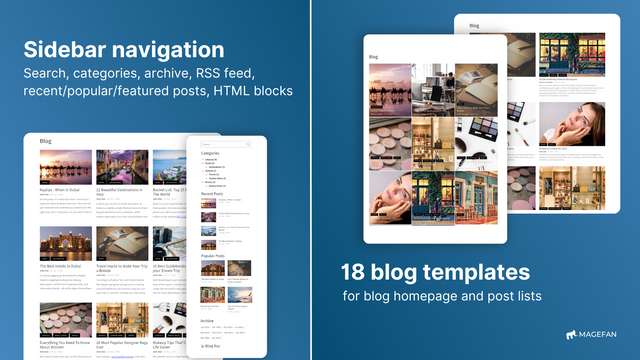Blognavigation und -vorlagen