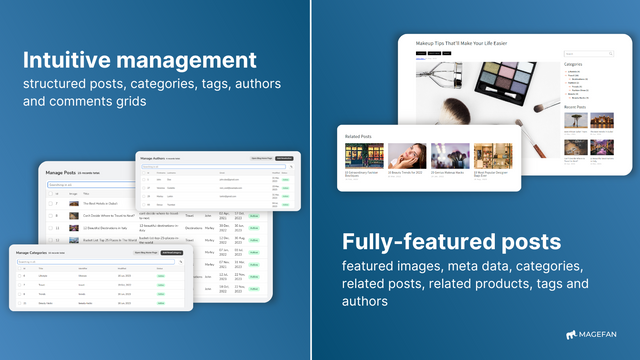 Blog management and interface