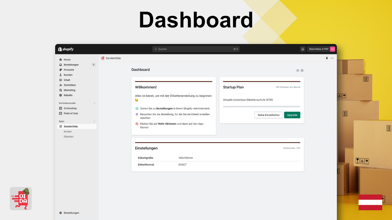 Dashboard provides overview