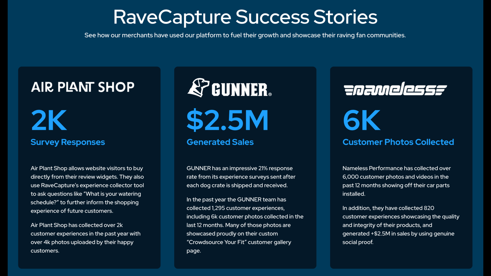 RaveCapture UGC & Reviews Screenshot