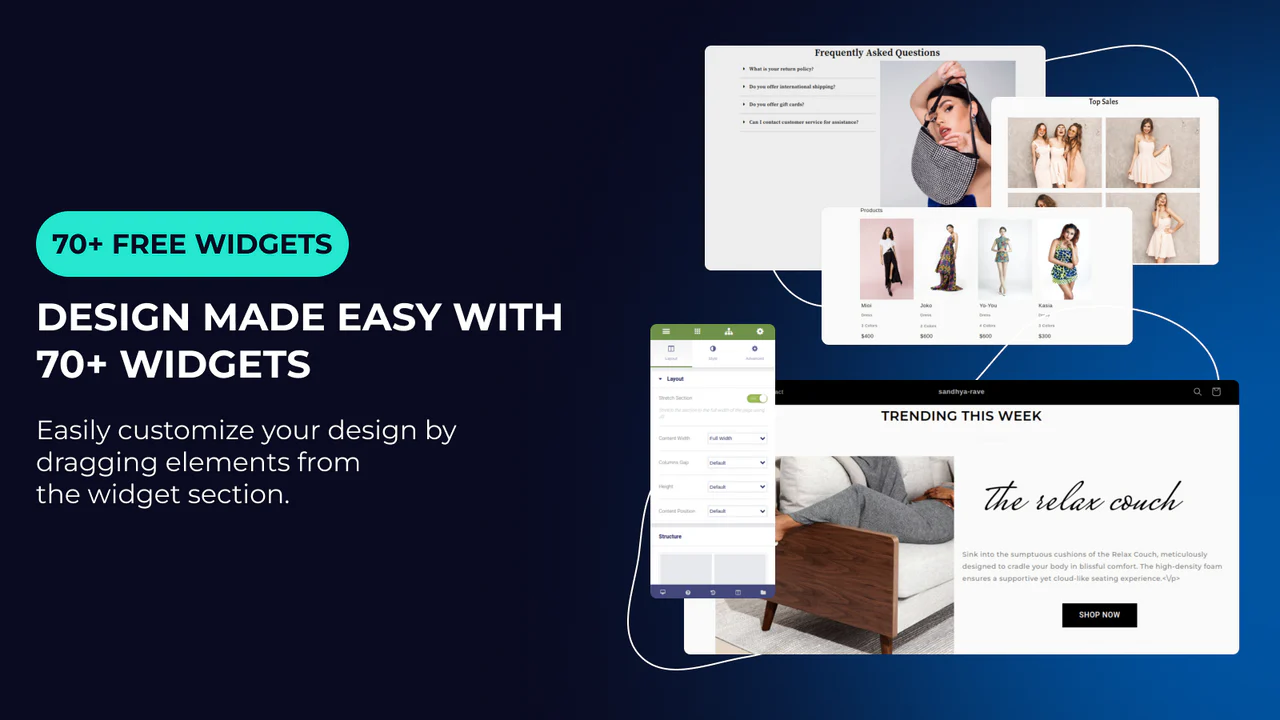 Shopify Shop Social Icons über Page Builder auf der Landing Page