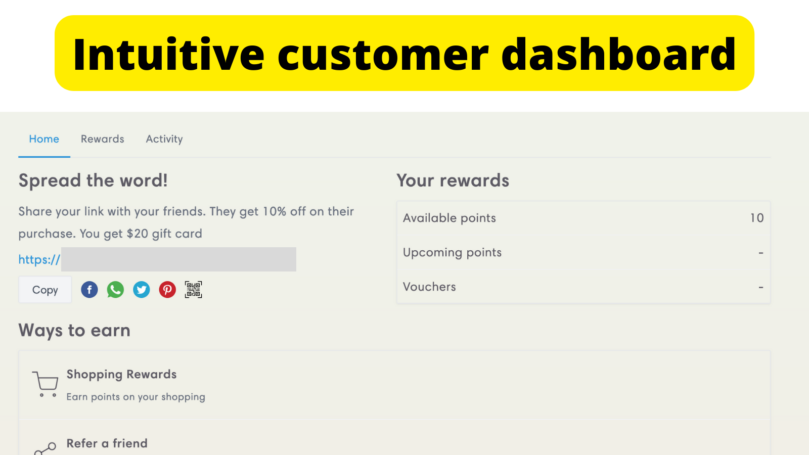 Intuitives Kunden-Dashboard