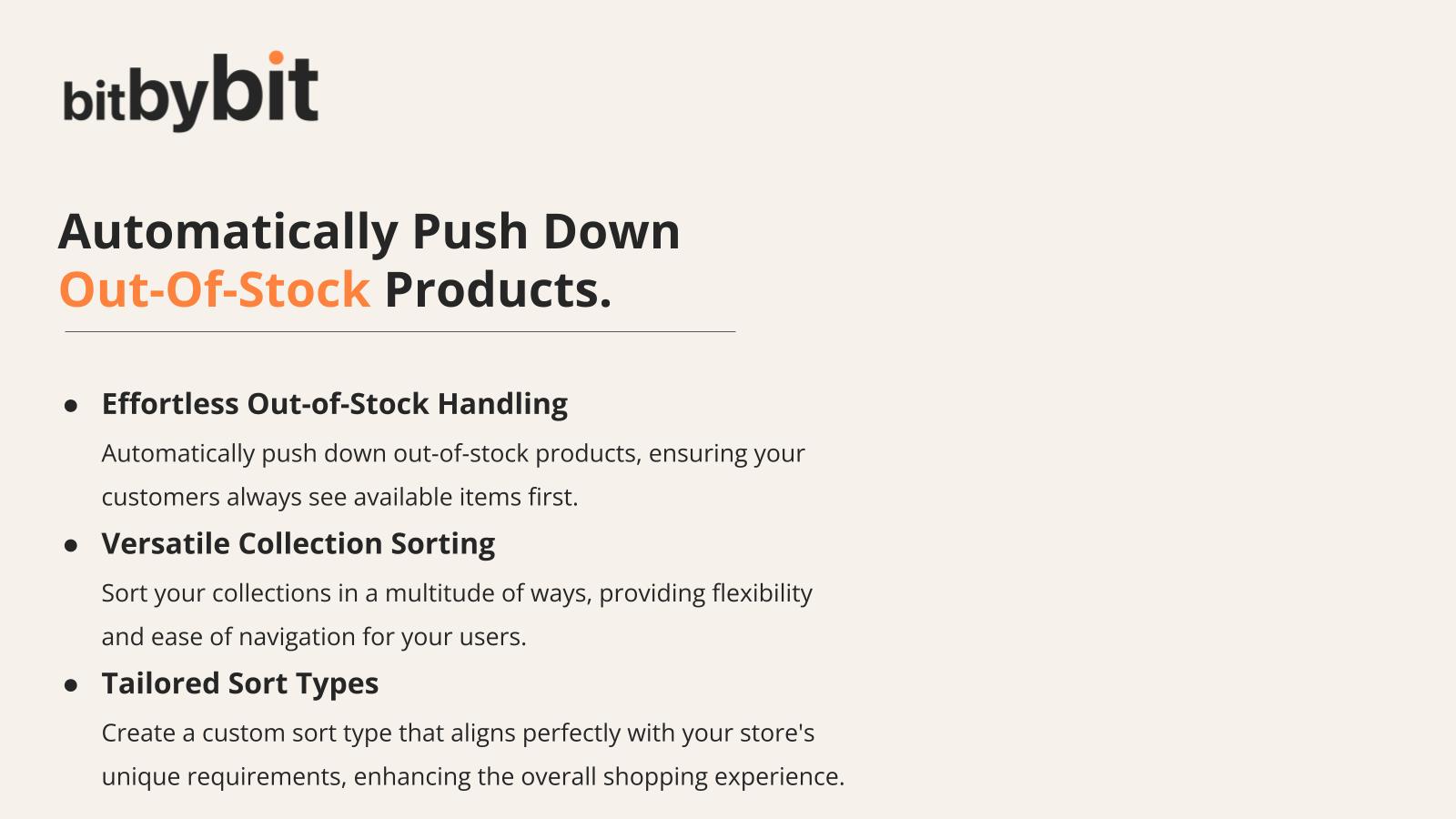 L'application Shopify repousse automatiquement les stocks de la collection