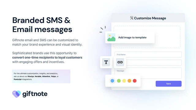 Mensagens de presente por SMS e E-mail personalizadas