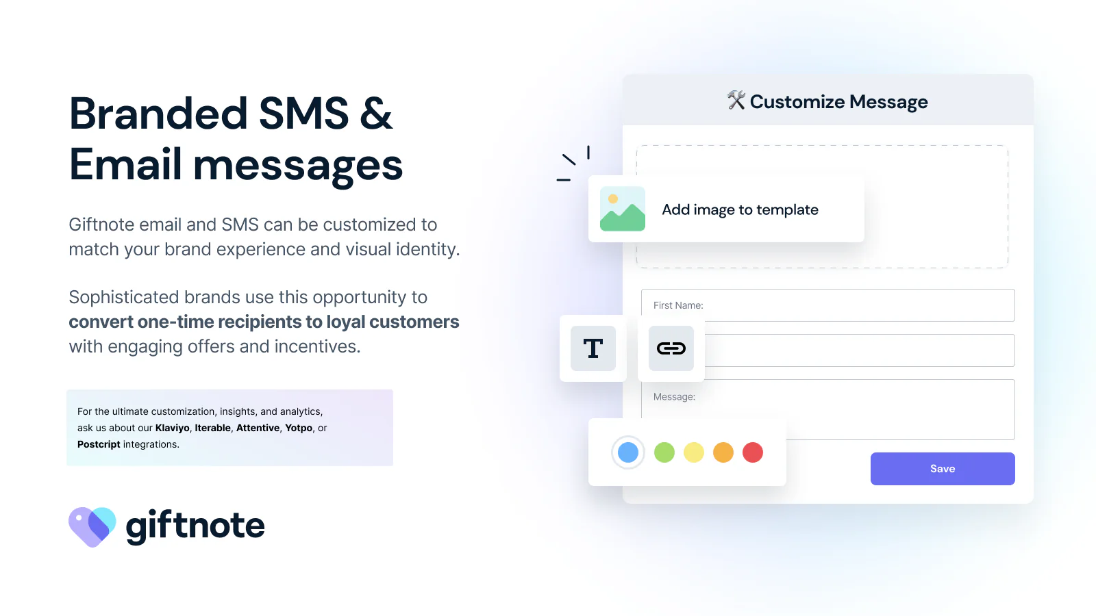 Messages cadeaux par SMS et Email personnalisés