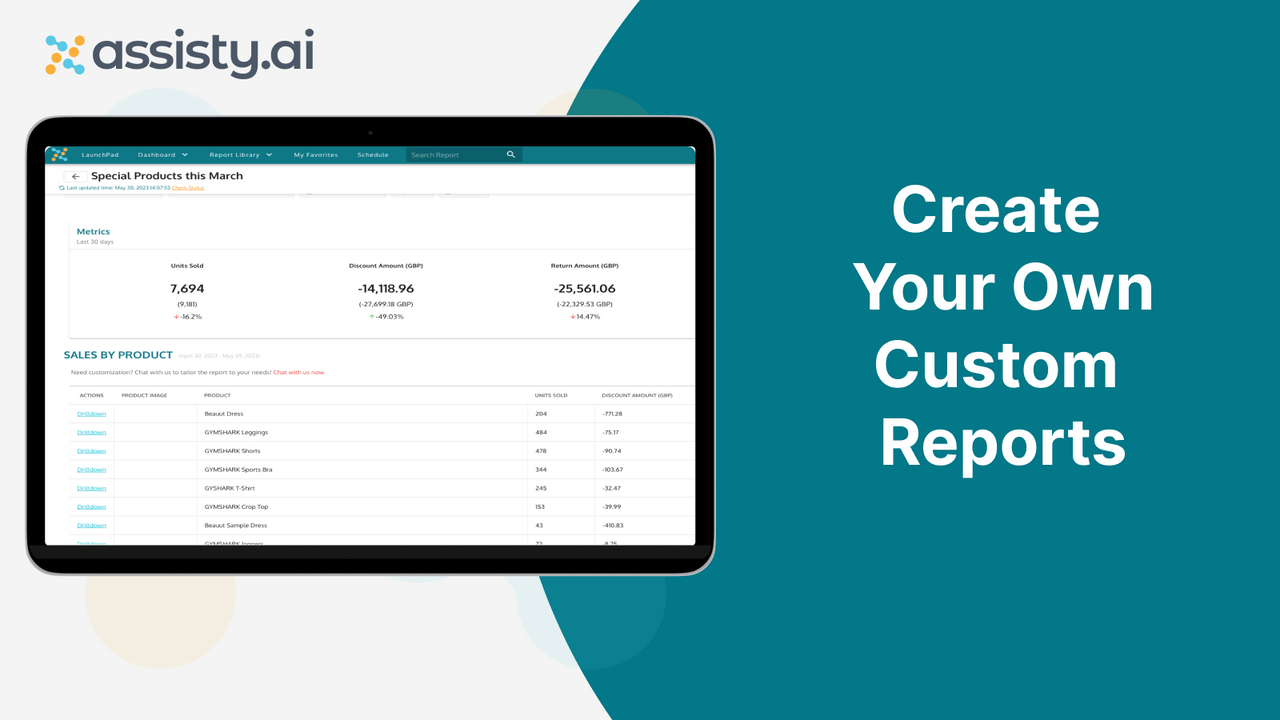 Create your own custom reports