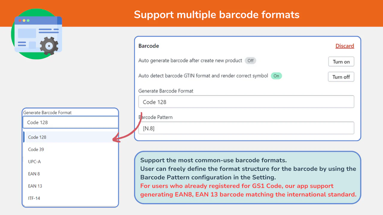 Support multiple barcode formats