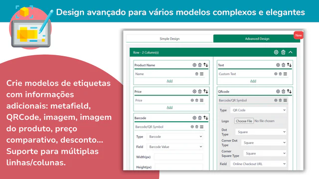 Design avançado para vários modelos complexos e elegantes