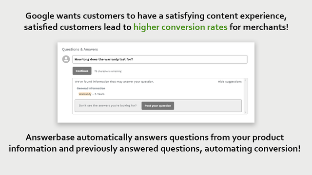 Answers questions with info from product descriptions and Q&A