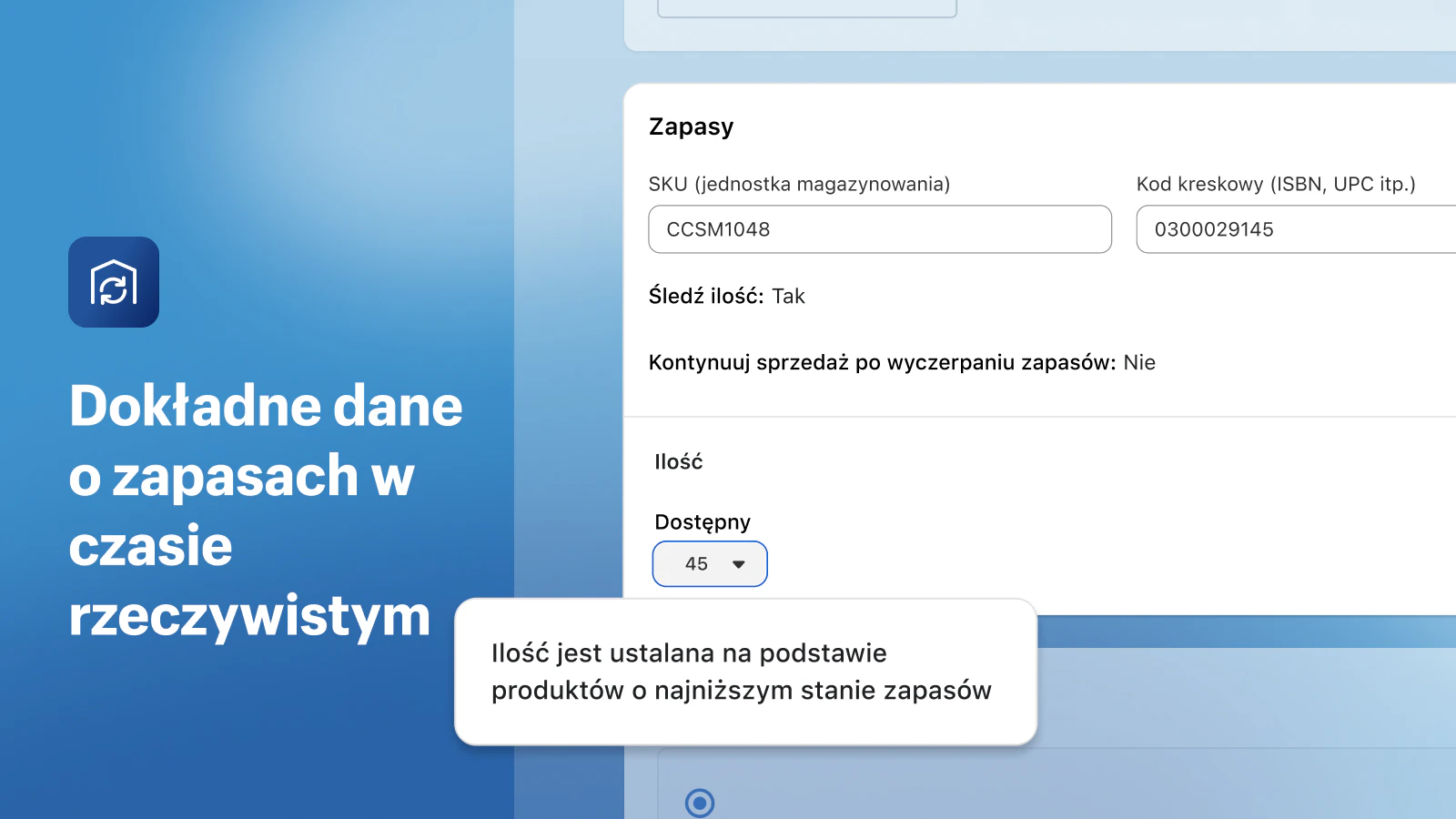 Dokładne dane o zapasach w czasie rzeczywistym