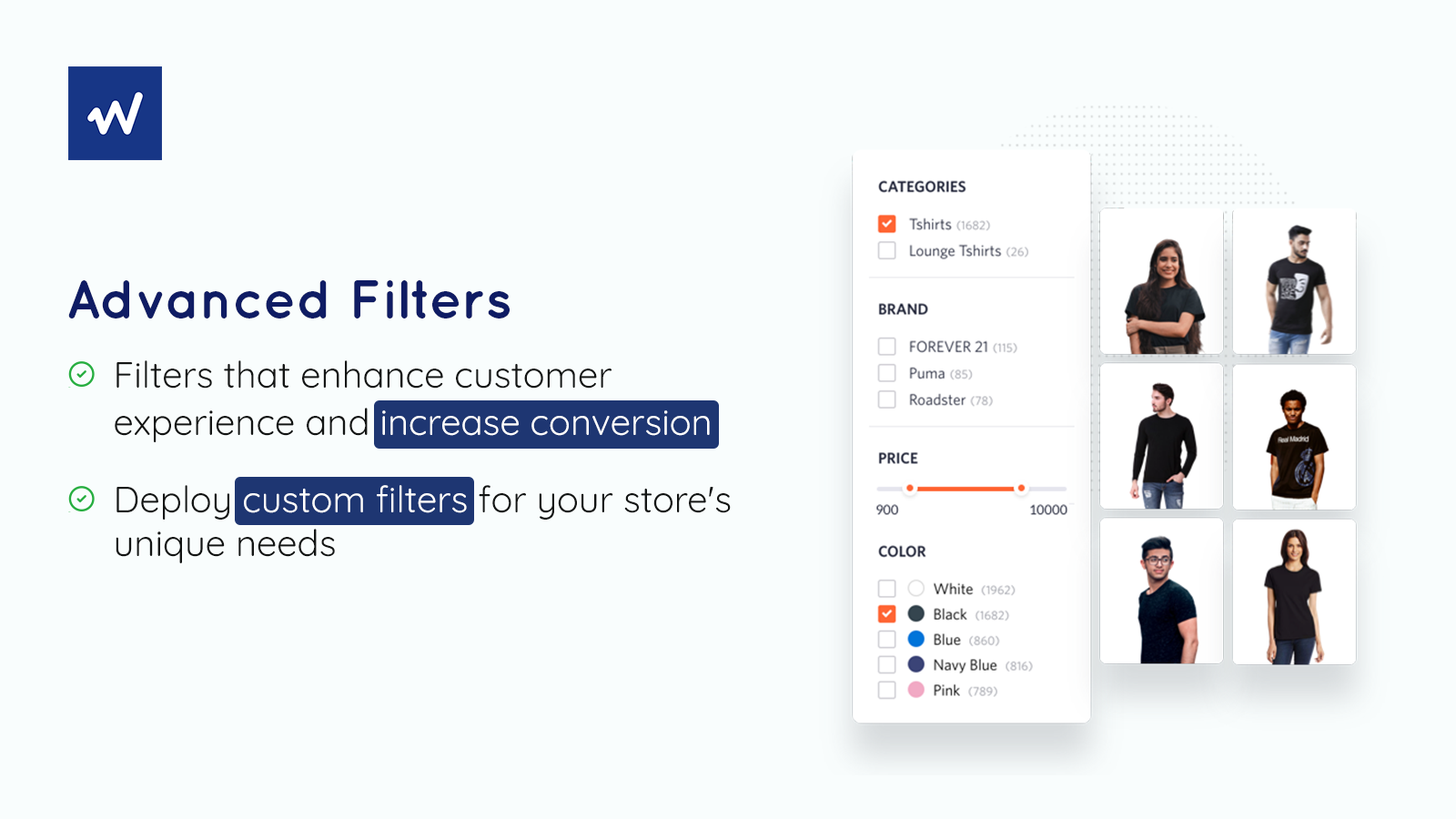 Product Search & Filters Screenshot