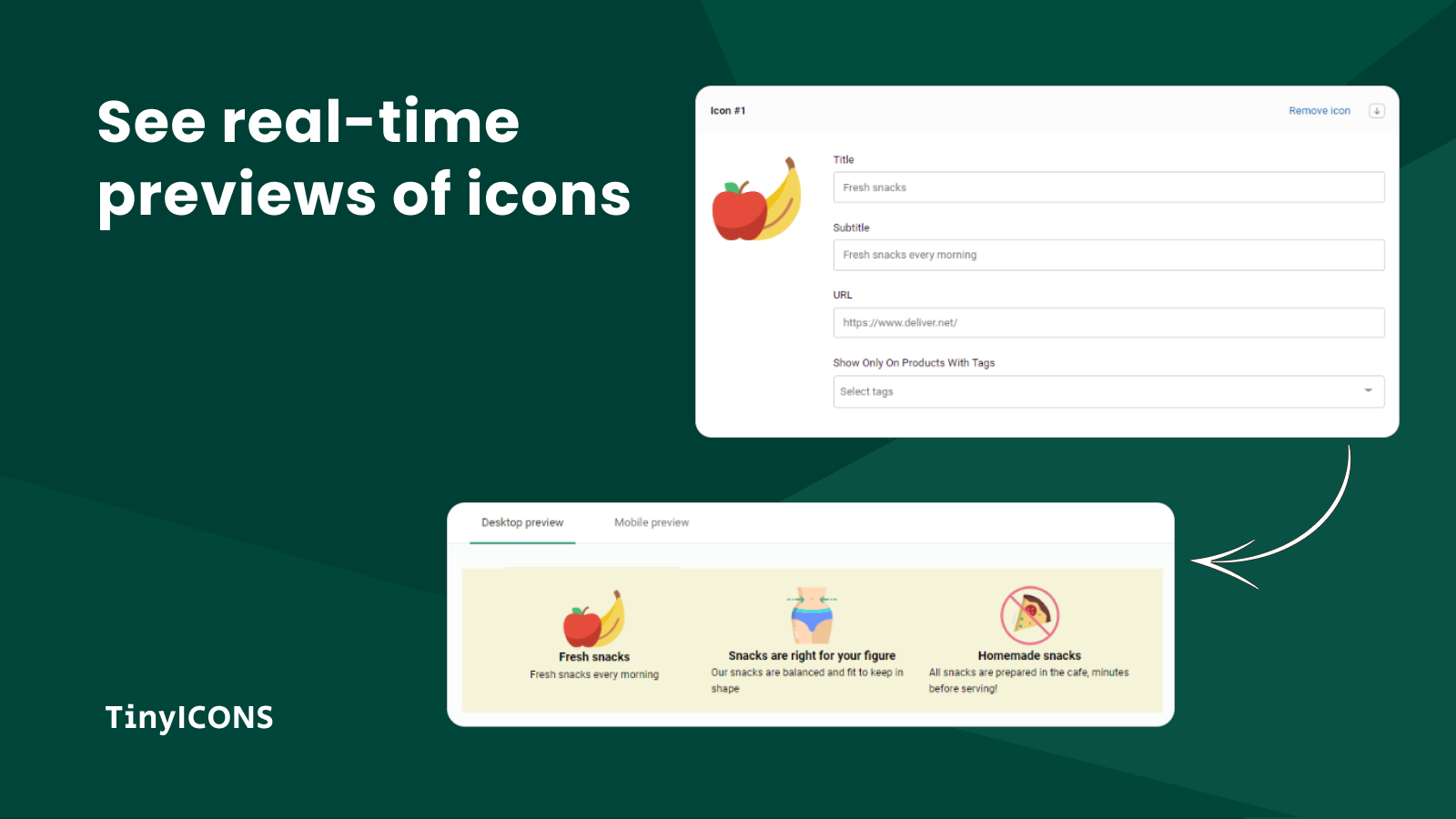 See real-time previews of your icons