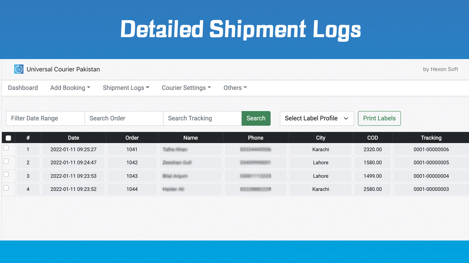 Shipment Logs