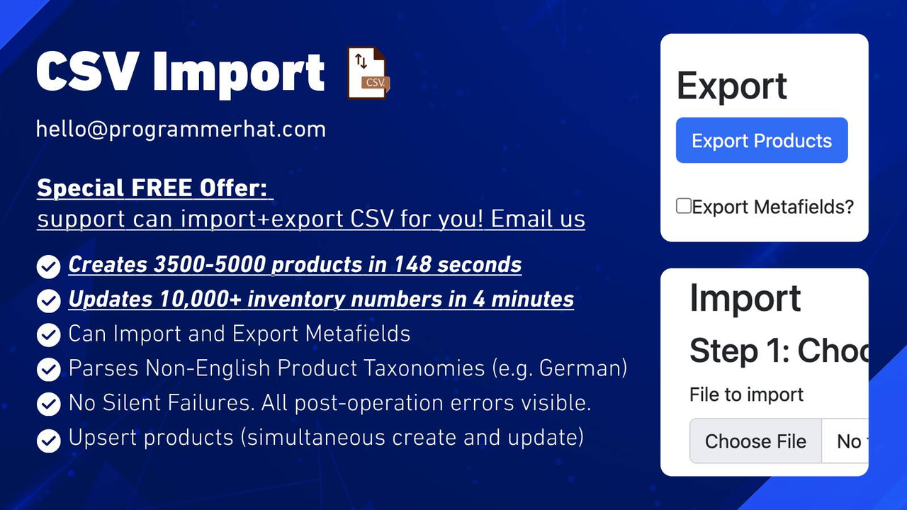 Importação CSV