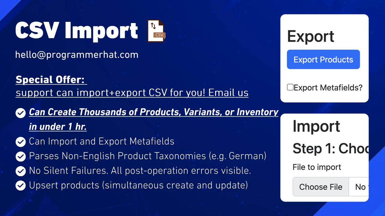 Importación CSV