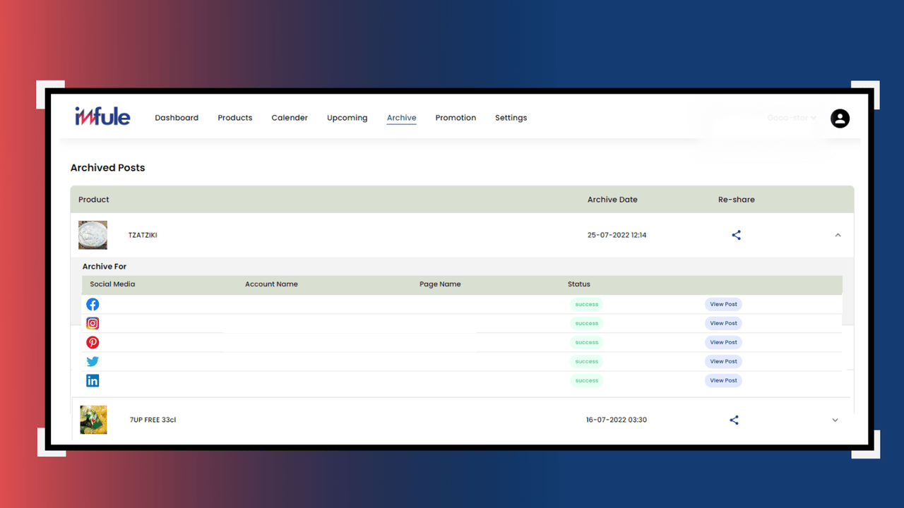 Lista de publicaciones archivadas