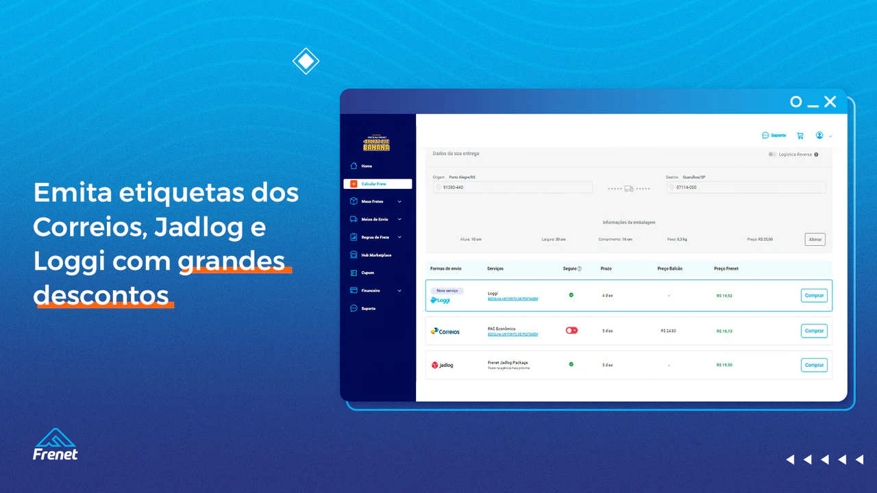 Emita etiquetas de frete sem burocracia e com desconto