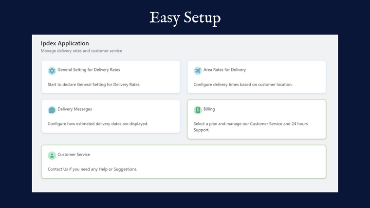 IPDex: Shipment Time Indicator Screenshot