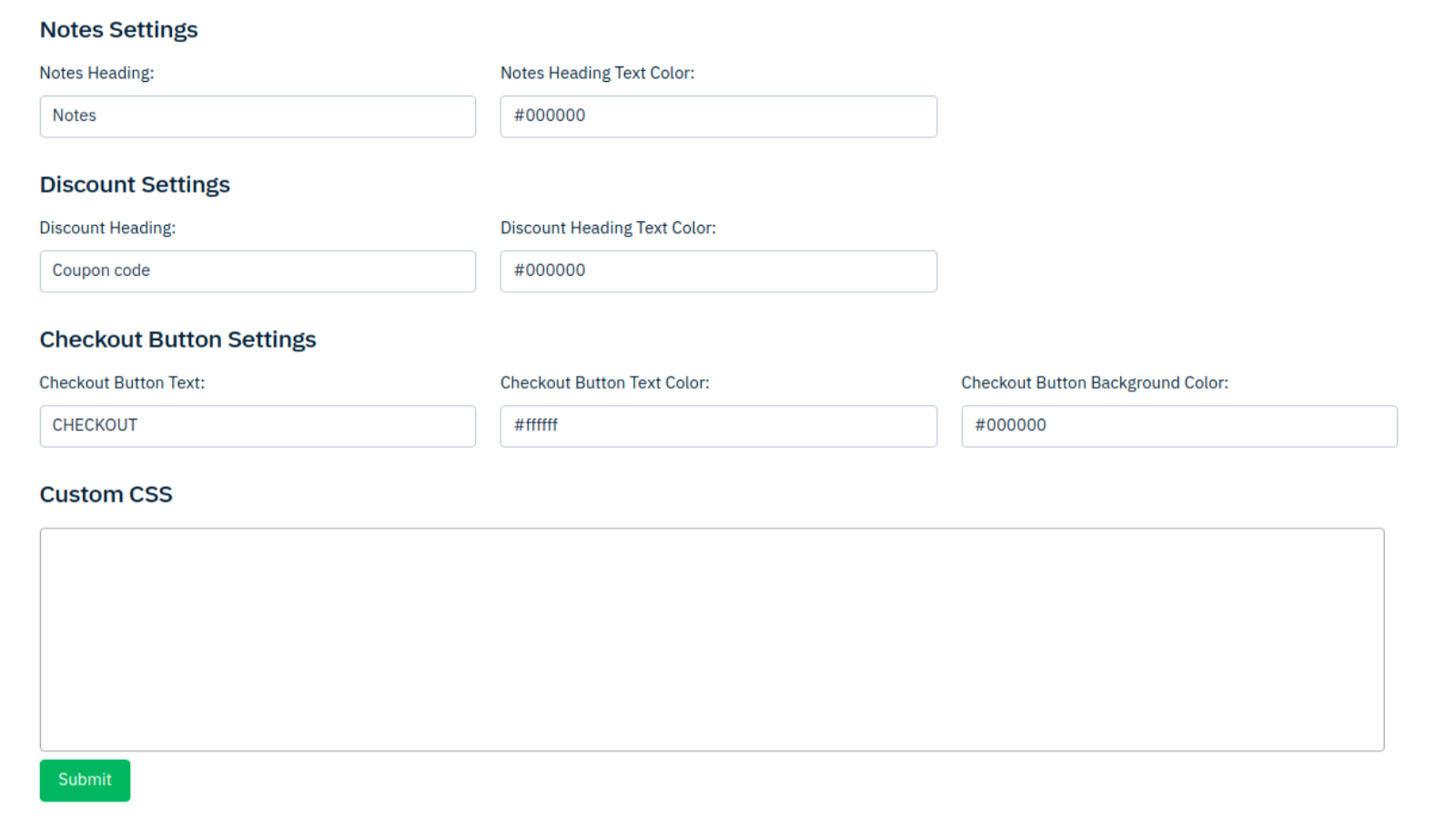 Configuraciones