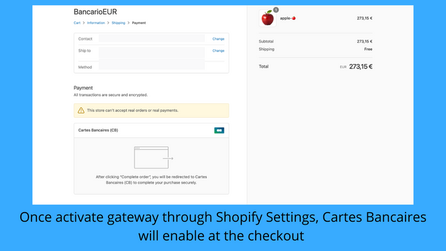 Enable Cartes Bancaires at the checkout 