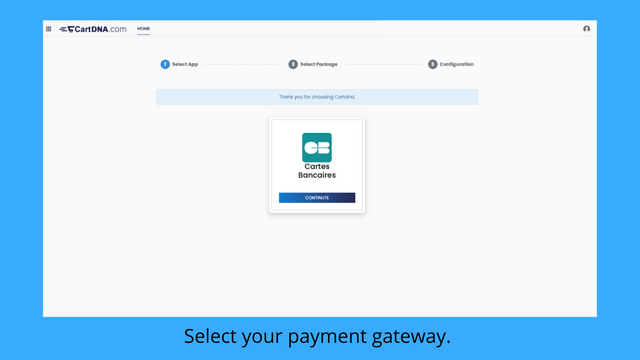 Select your payment gateway. 