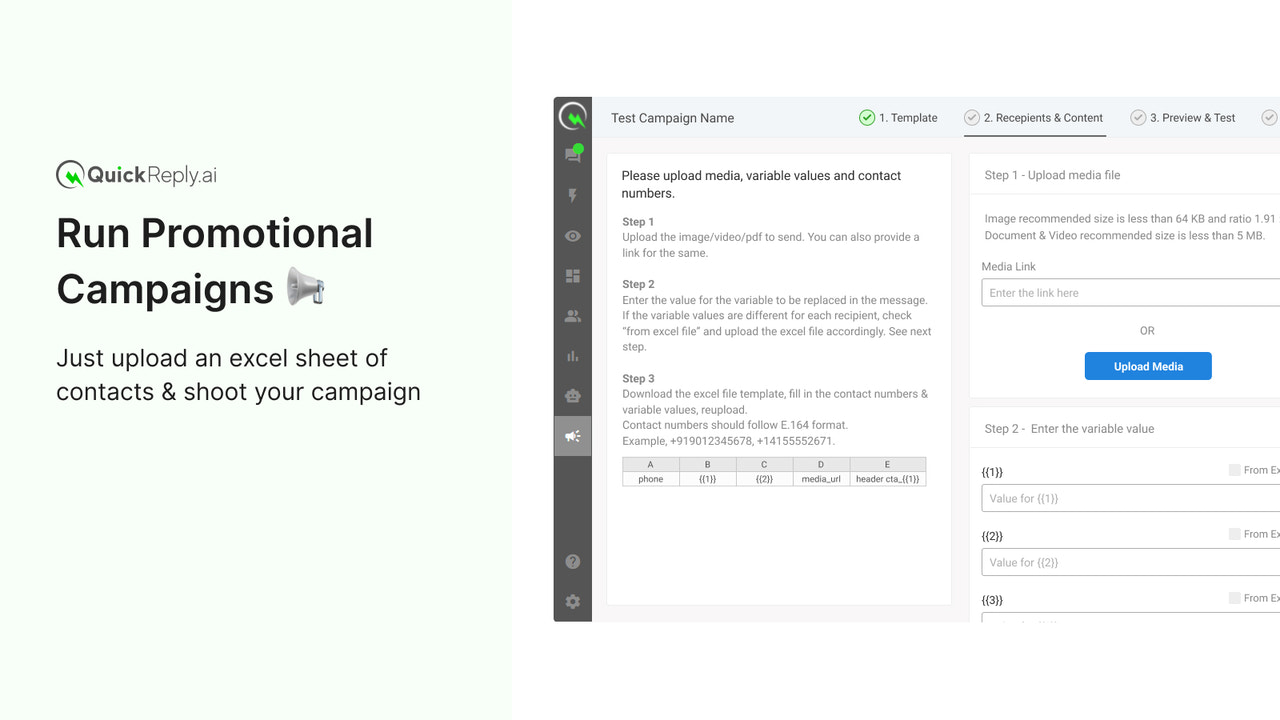 Upload Excel & Send WhatsApp Campaigns