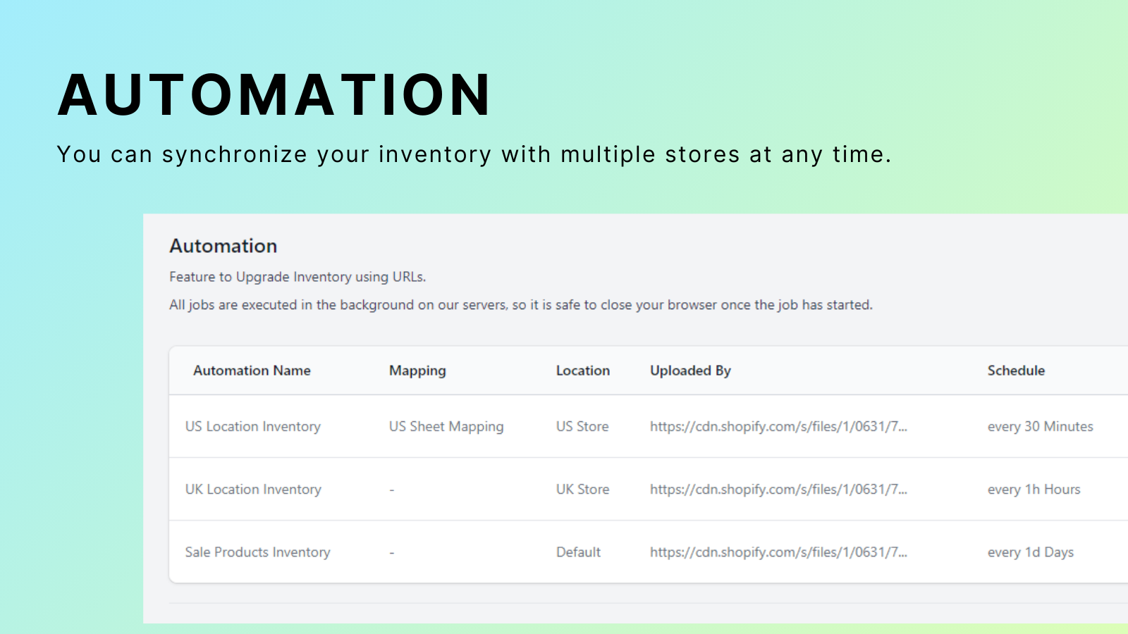 Inventory Sync & Automation Screenshot