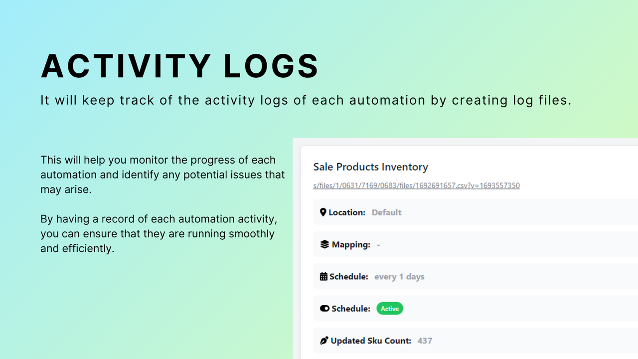 Activity log