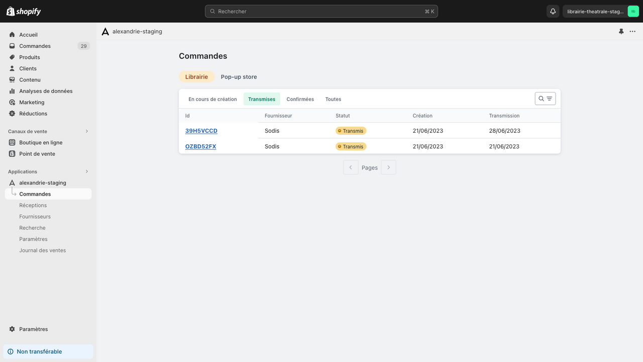 Visualisez toutes vos commandes fournisseur