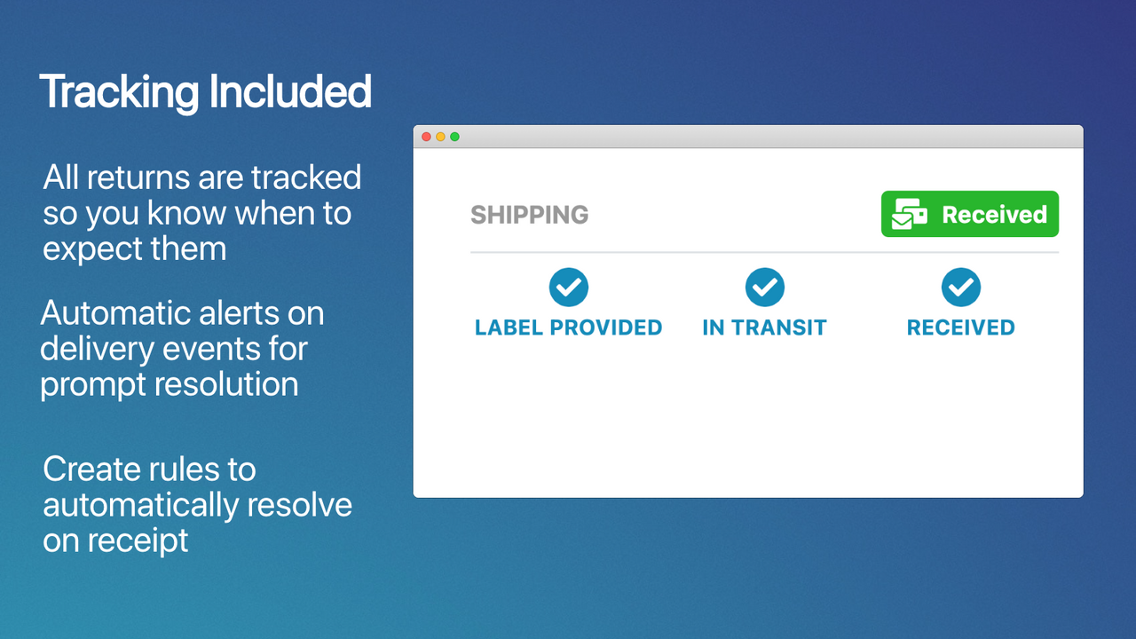 Return shipment tracking