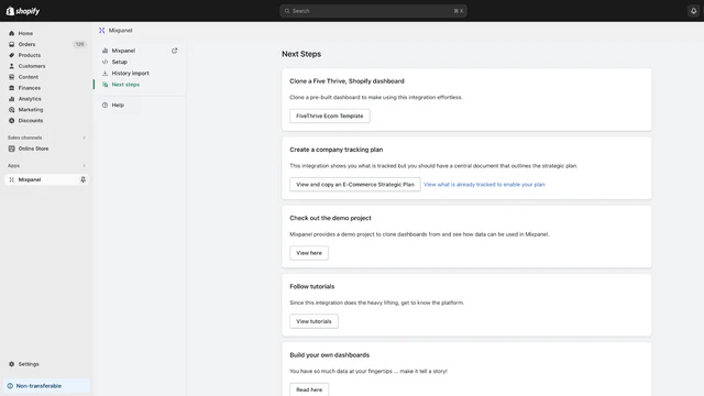 Mixpanel Integration Nächste Schritte