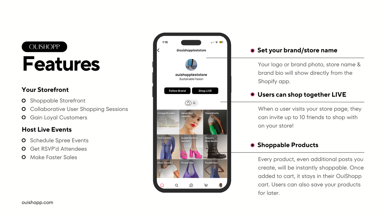 Shoppable Store Page