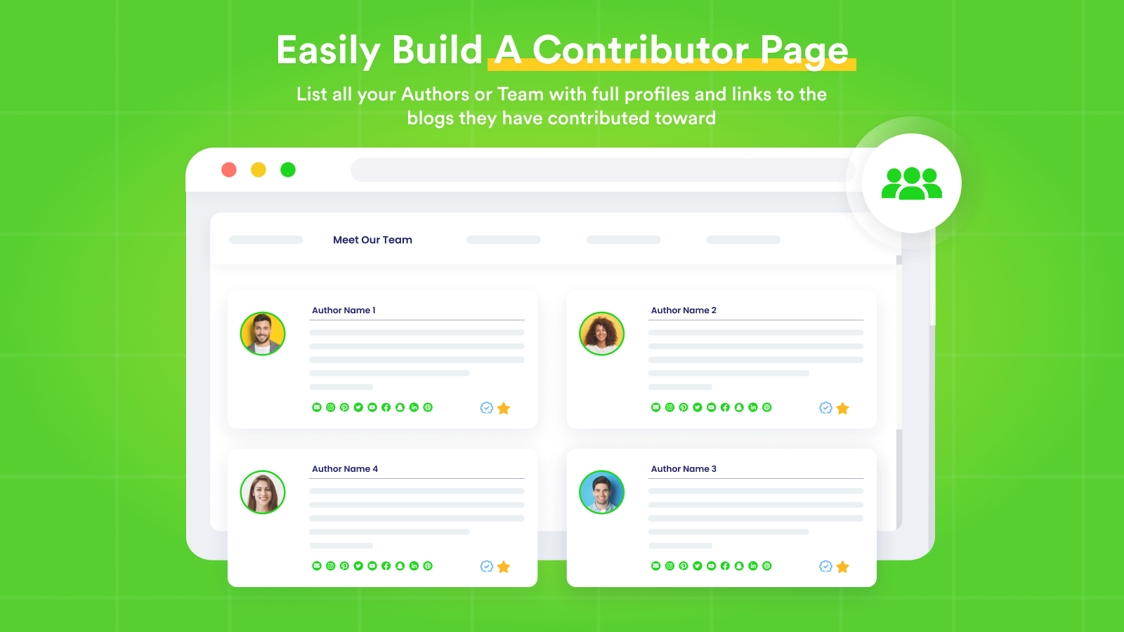 Configurez une page de contributeur