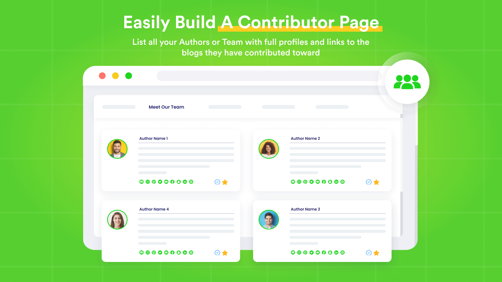 Setup a contributor page