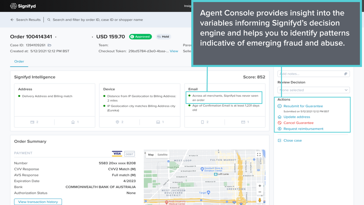 Agent Console provides insight into decision engine variables