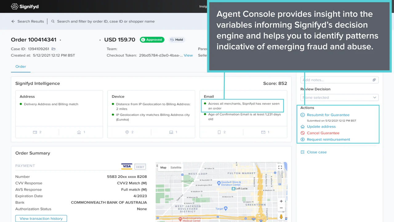 La console de l'agent fournit un aperçu des variables du moteur de décision