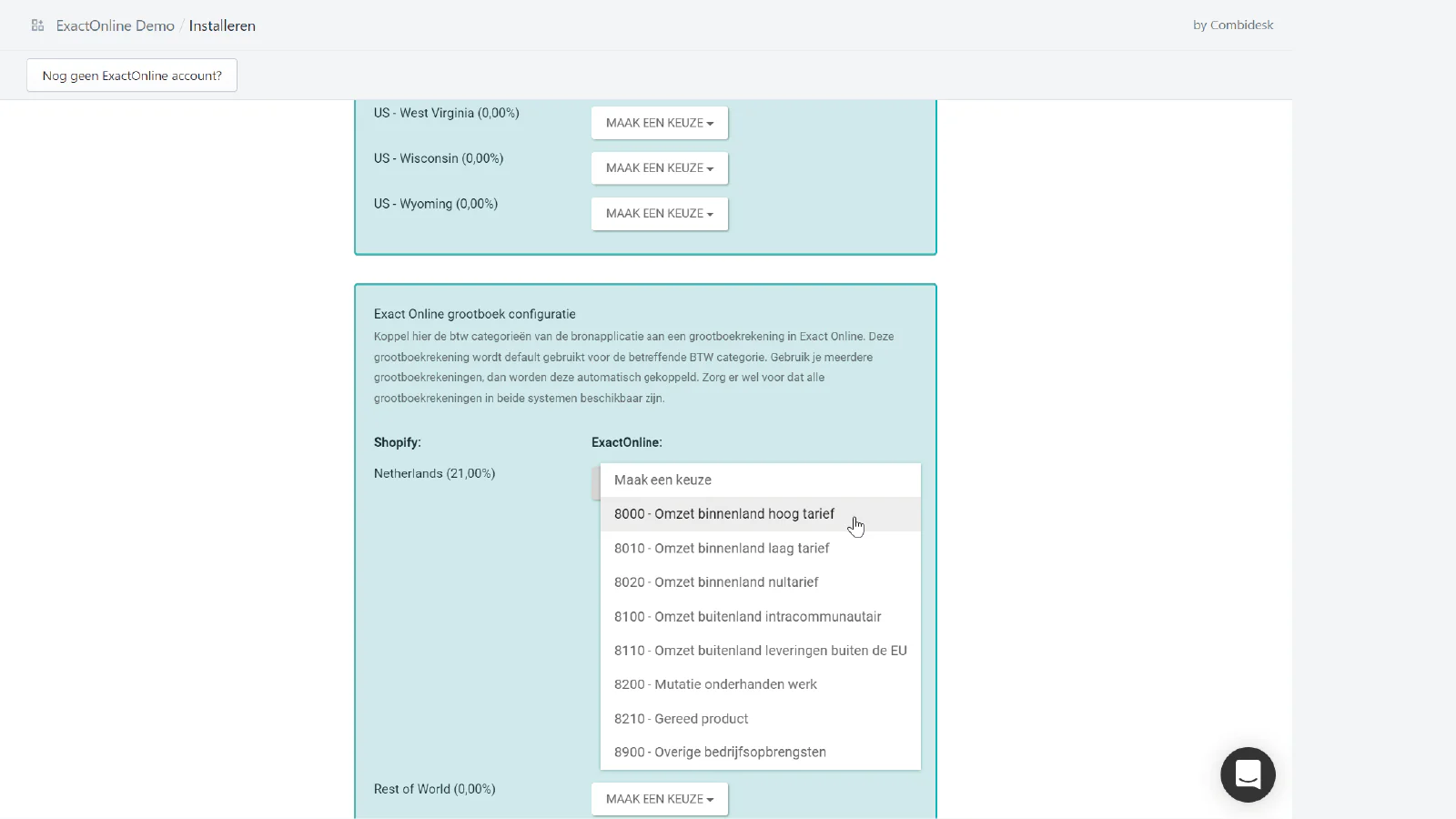 Select your ledger account