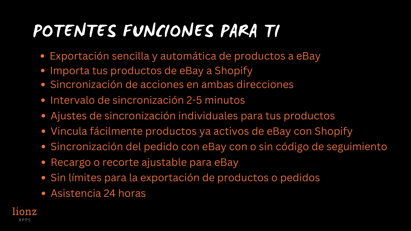 Funciones potentes Ebay App