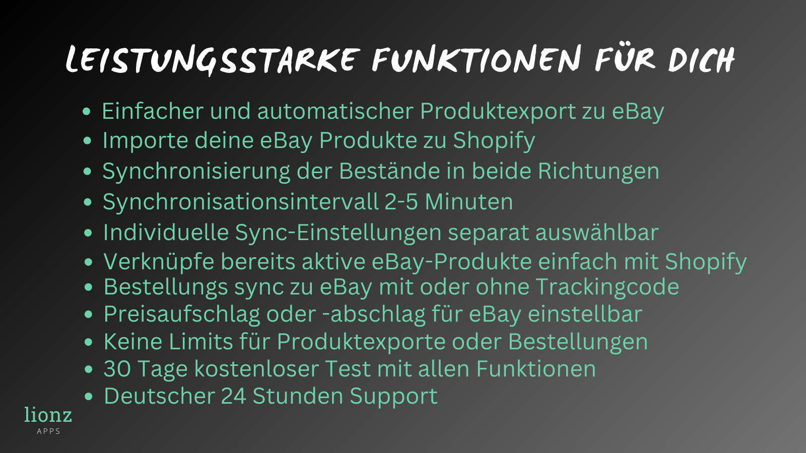 Funktionen eBay App