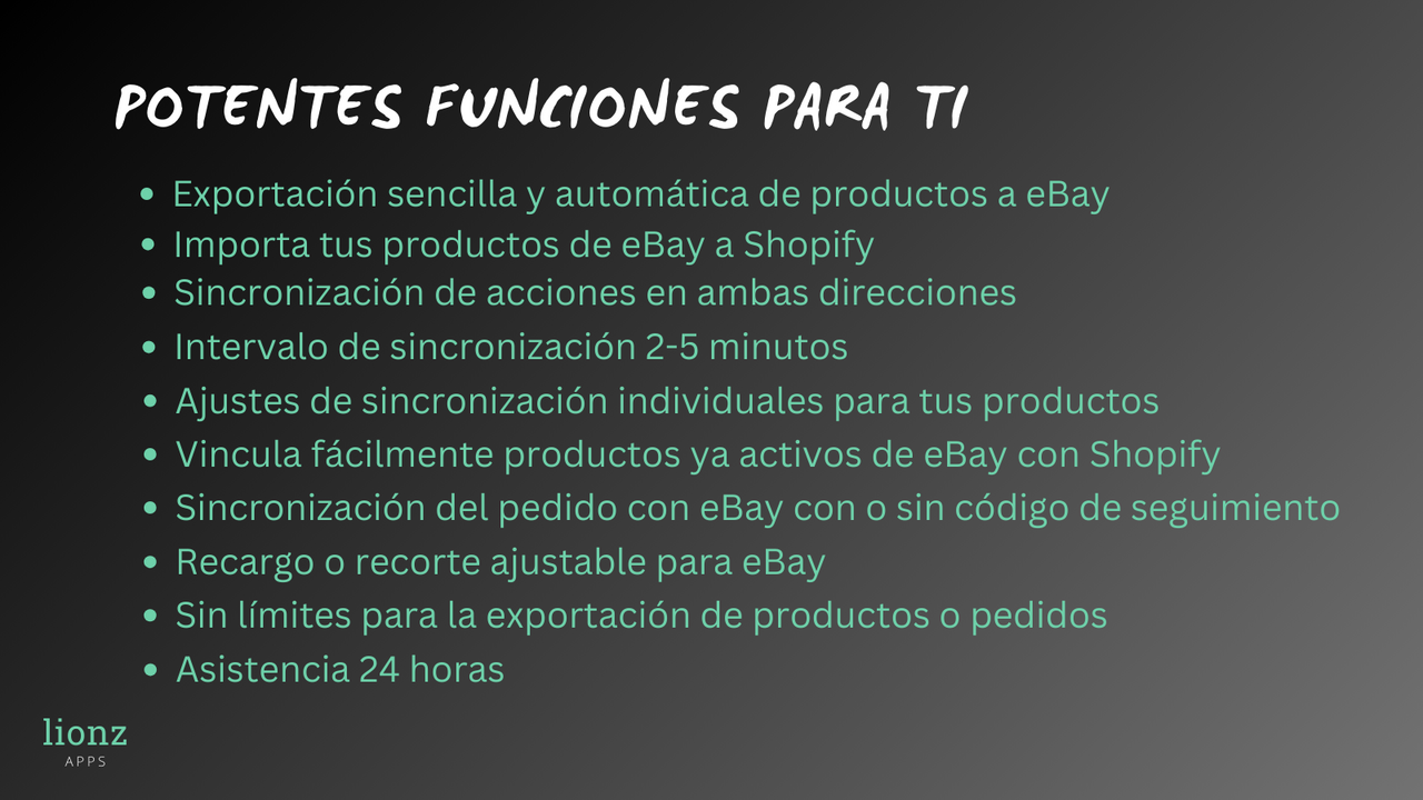 Funciones potentes Ebay App