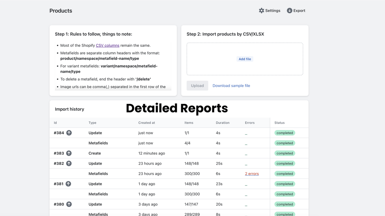 bulk transporter detailed progress reports