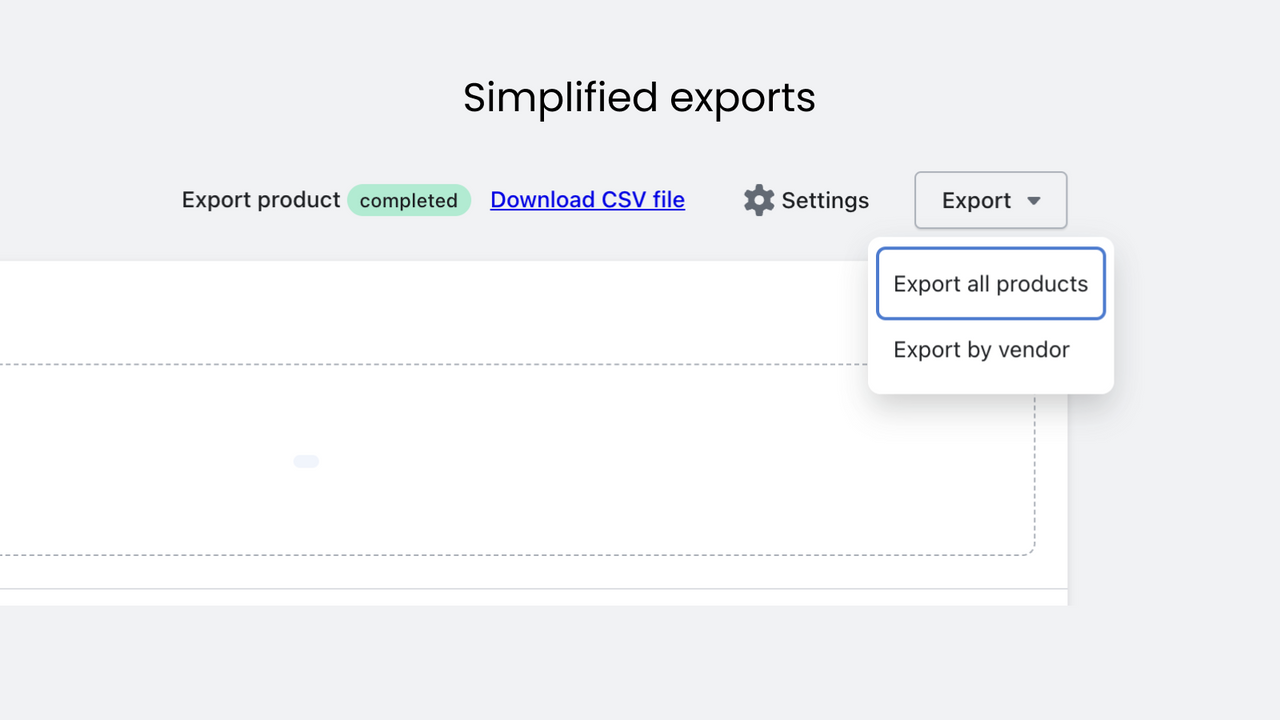 exportação de produtos completos e por fornecedor do bulk transporter