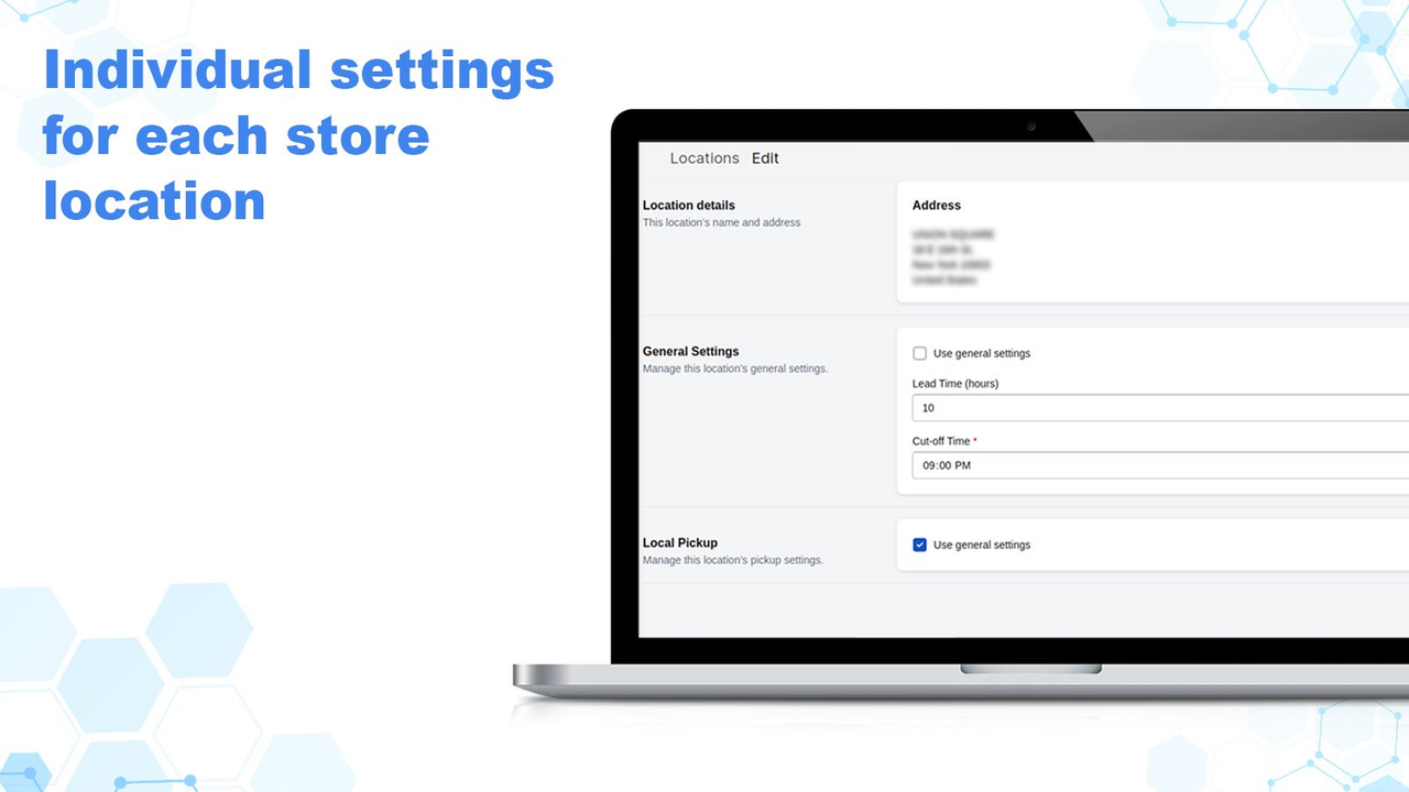 Individual settings for each store location