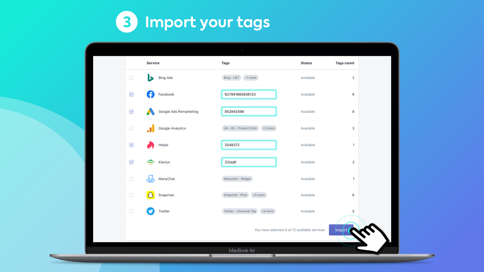 Easy Tag - Importez vos tags