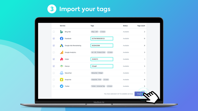 Easy Tag - Importer dine tags
